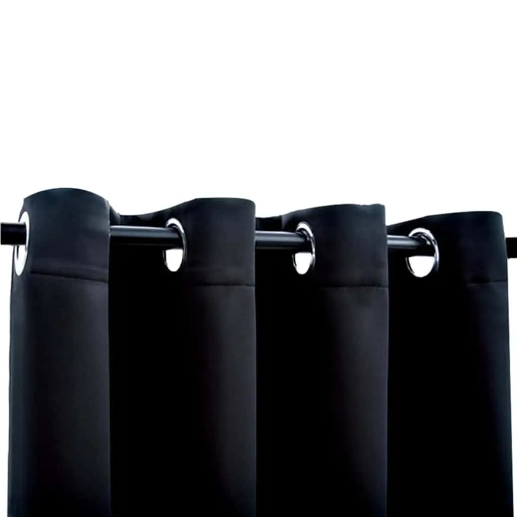 Blackout Curtain with Metal Rings Privacy Light Blocking Window Drape 290x245cm