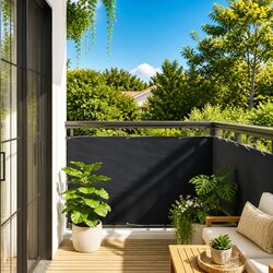 Balcony Privacy Screen Specifications: 90x500cm Anthracite