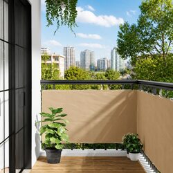 Balcony Screen Privacy Shade 75x500cm Waterproof Outdoor Sun Protection