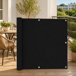 90x500cm Black Balcony Screen: Waterproof & Durable