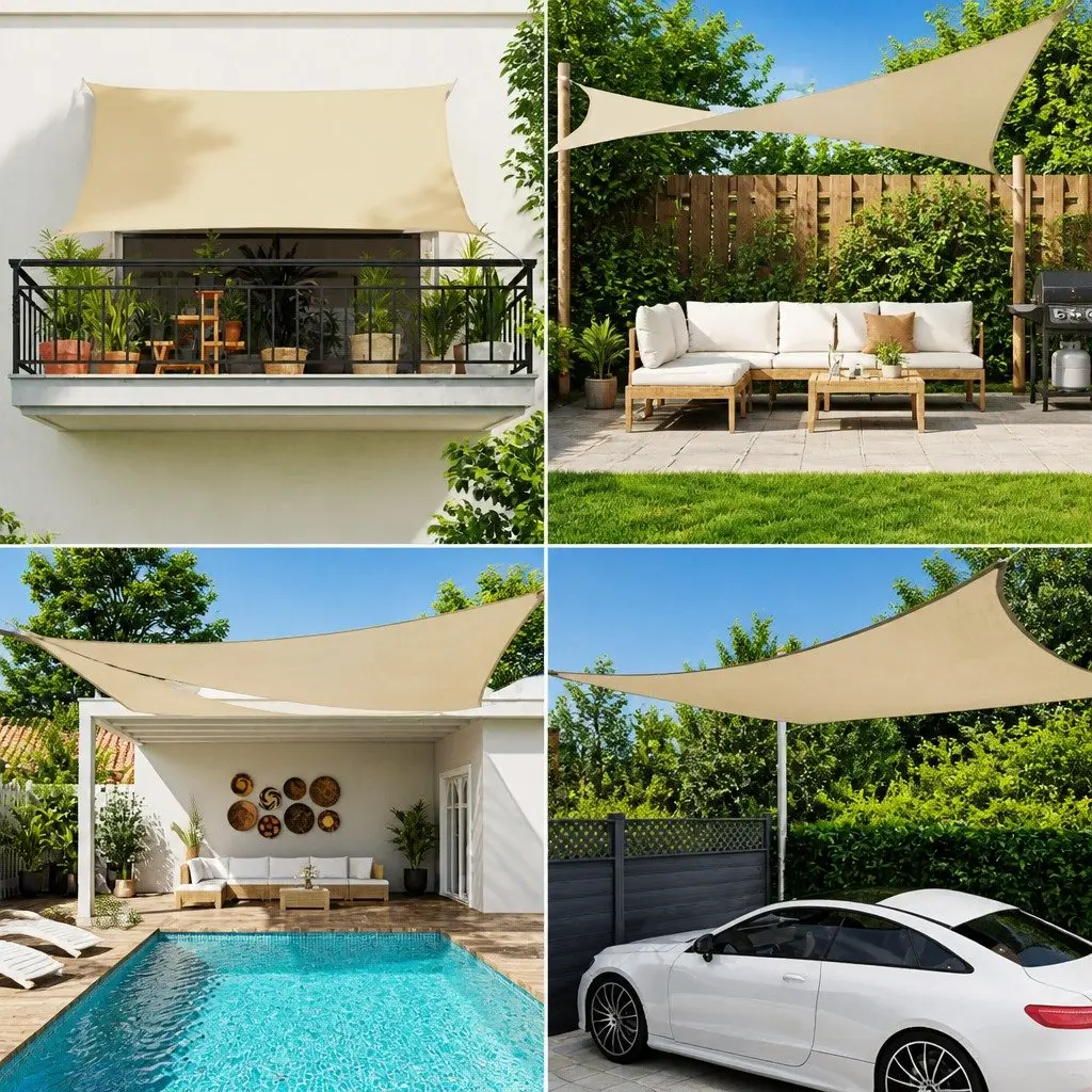 Rectangular Sunshade Sail 3x6 m