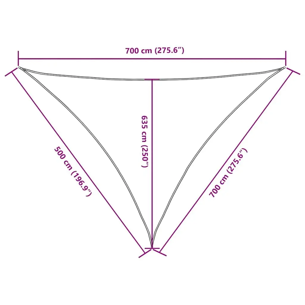 Triangular Sunshade Sail in Anthracite