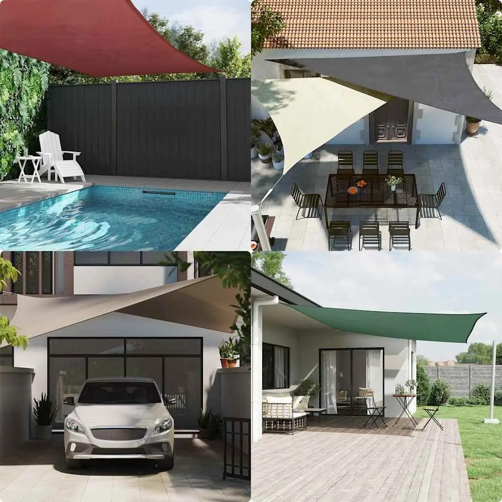 Rectangular Sunshade Sail 4x5 m in Cream