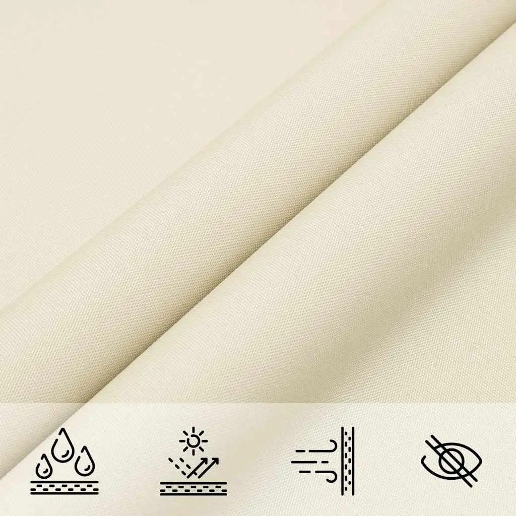 Rectangular Sunshade Sail 4x5 m in Cream