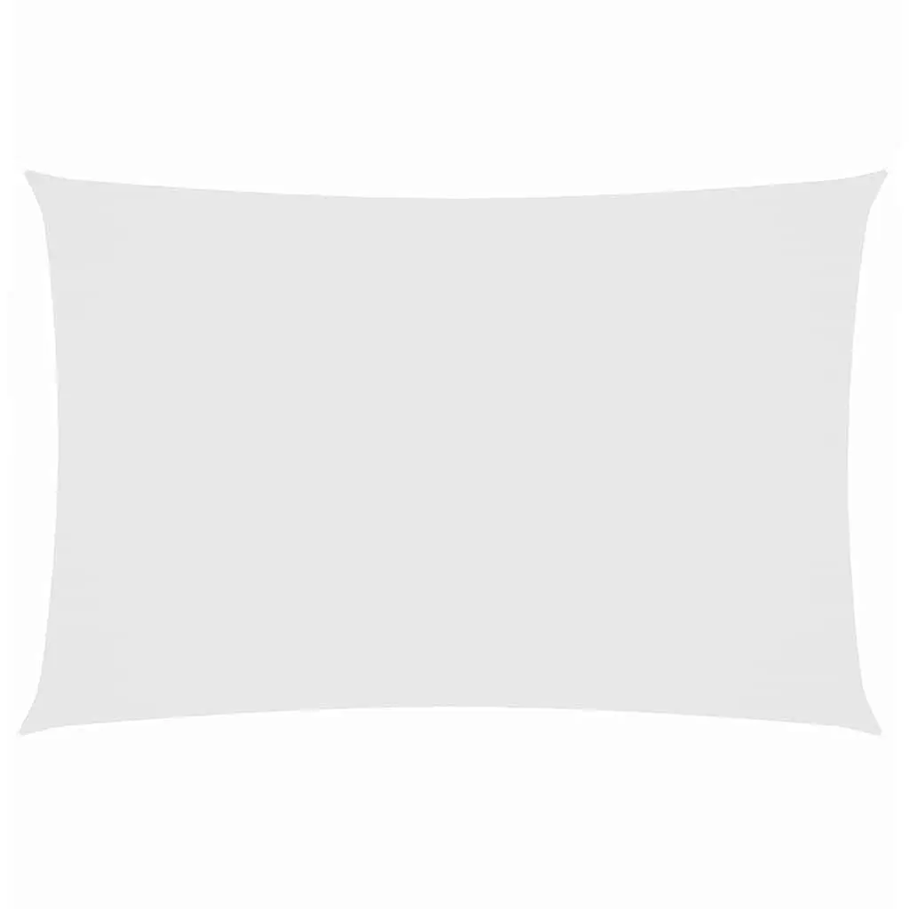 Rectangular Sunshade Sail 2x5 m White, PU Coated Fabric
