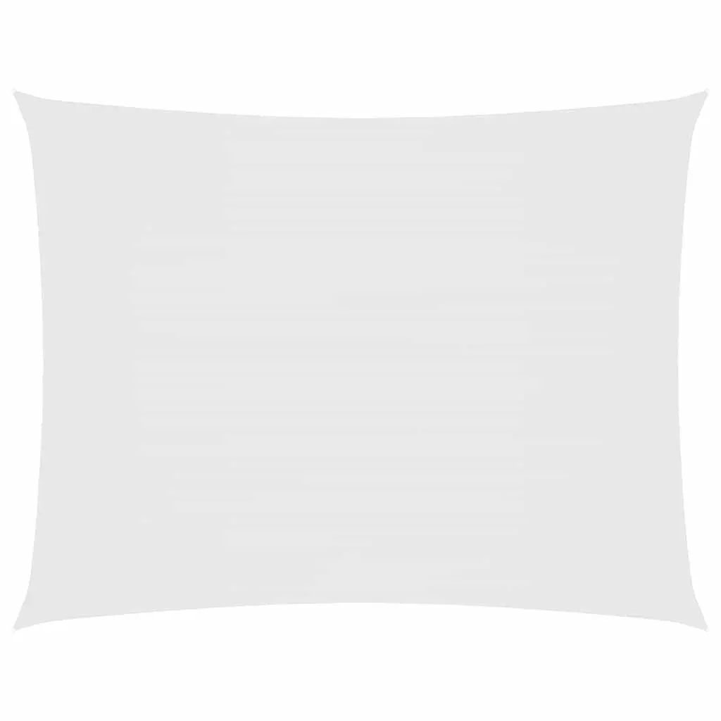 Rectangular Sunshade Sail 3x4 m White Oxford Fabric Garden Terrace Outdoor