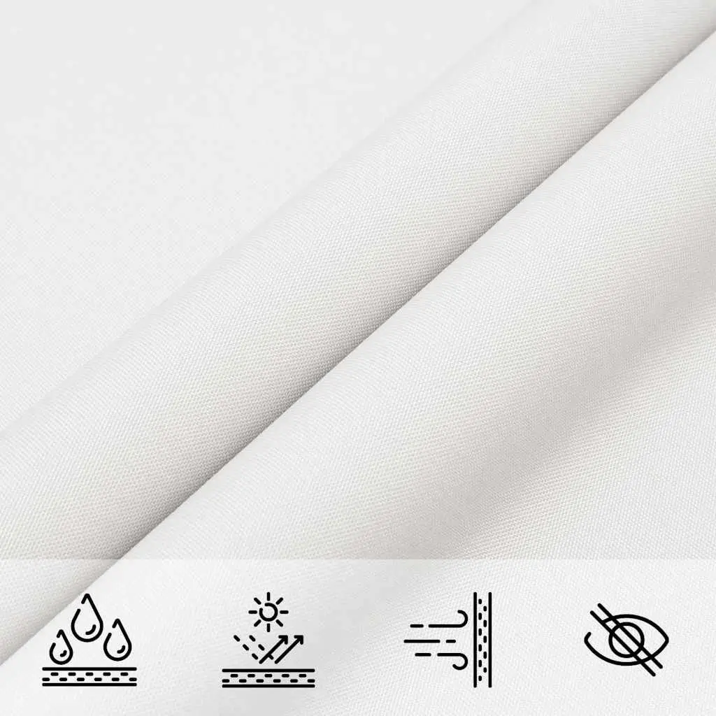 Rectangular Sunshade Sail 3x4 m White Oxford Fabric Garden Terrace Outdoor