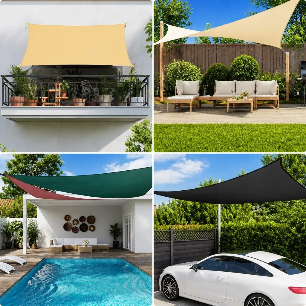 4x6 m Rectangular Sunshade Sail in White