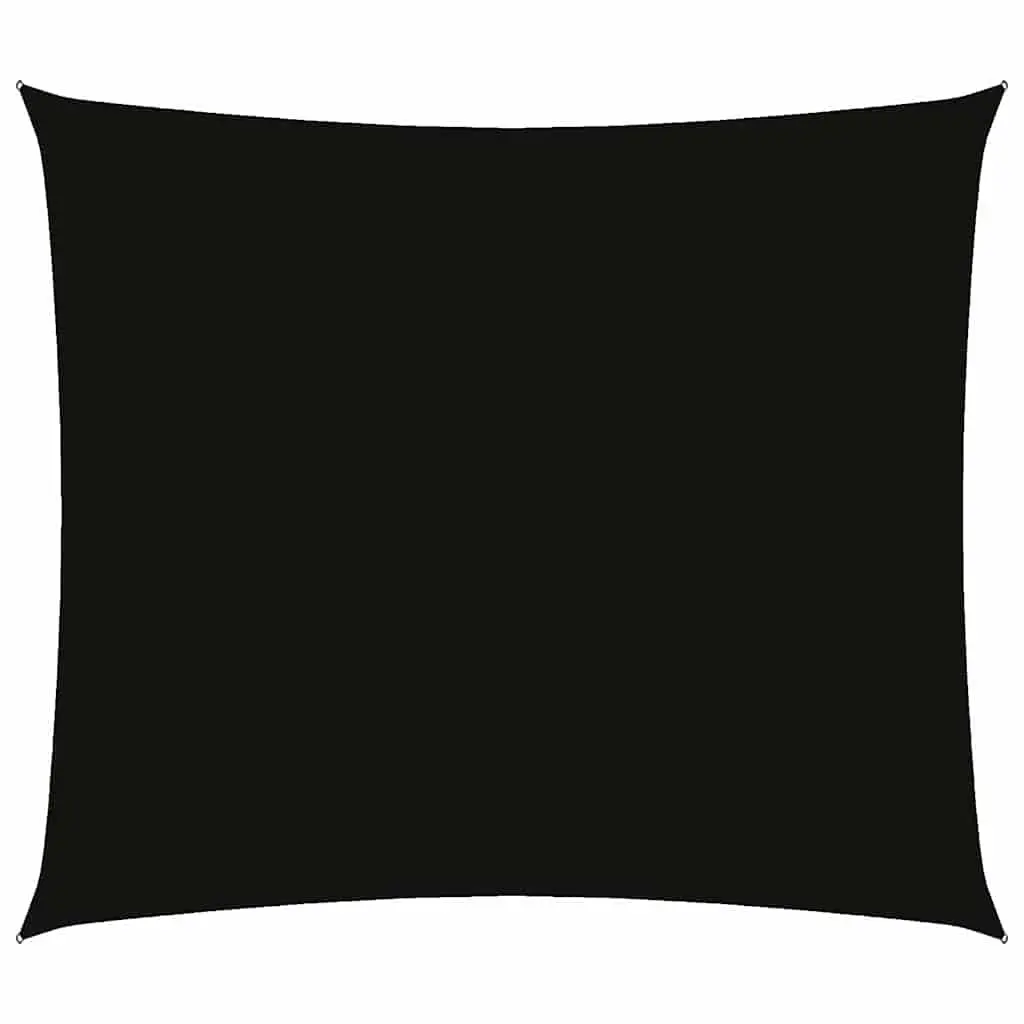 Rectangular Sunshade Sail 2.5x3m Black Oxford Fabric Garden Patio Outdoor Shade