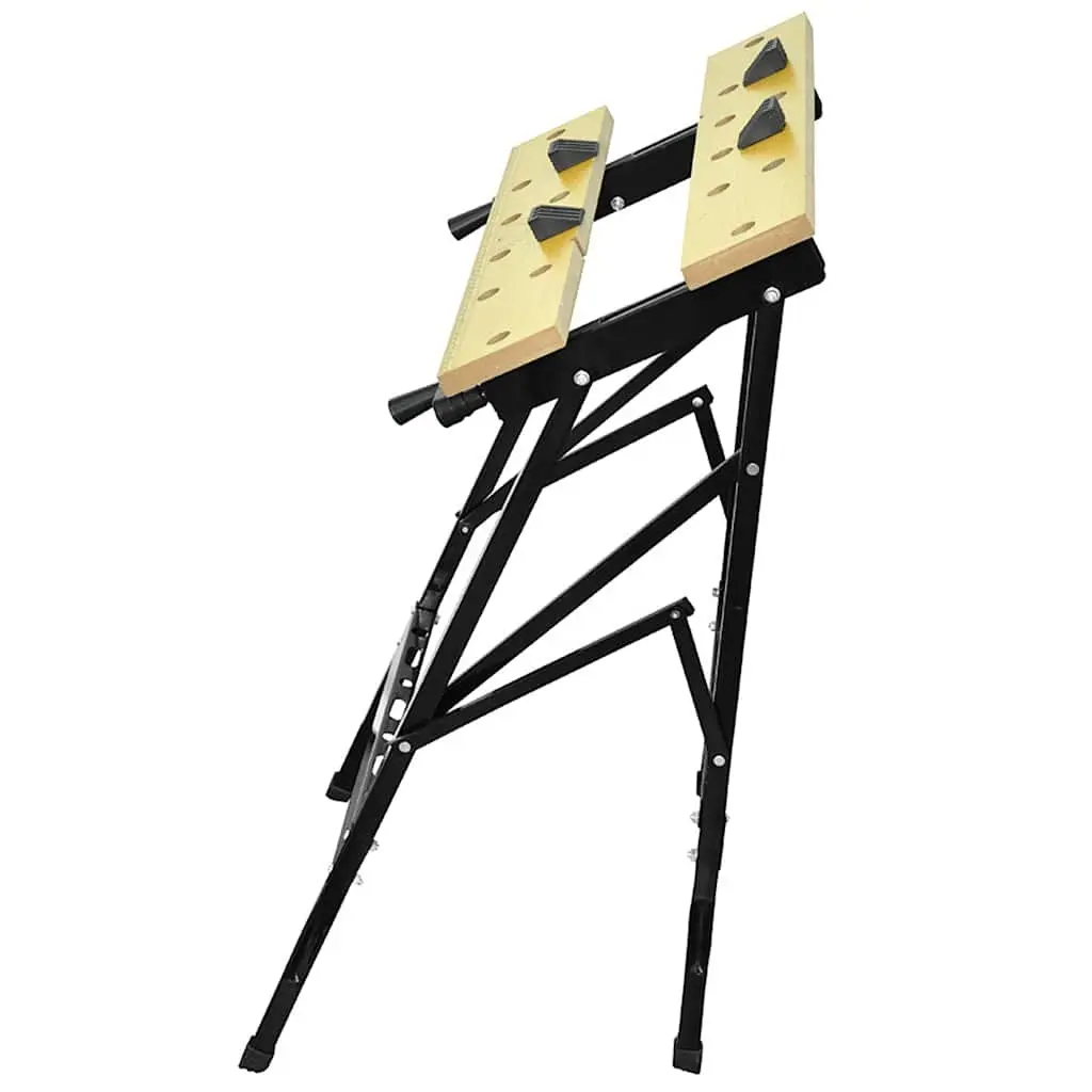 Foldable Yellow Workbench with Storage