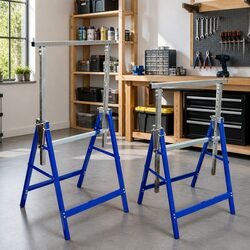 Scaffolding Trestles Adjustable Height 81-130cm Portable Folding Work Bench