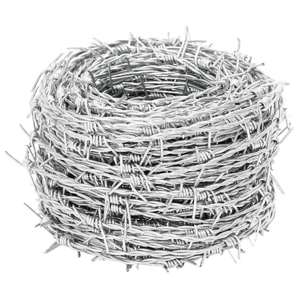 Barbed Wire Fencing Use for Property Protection 500m 2-Strand 4-Point Steel