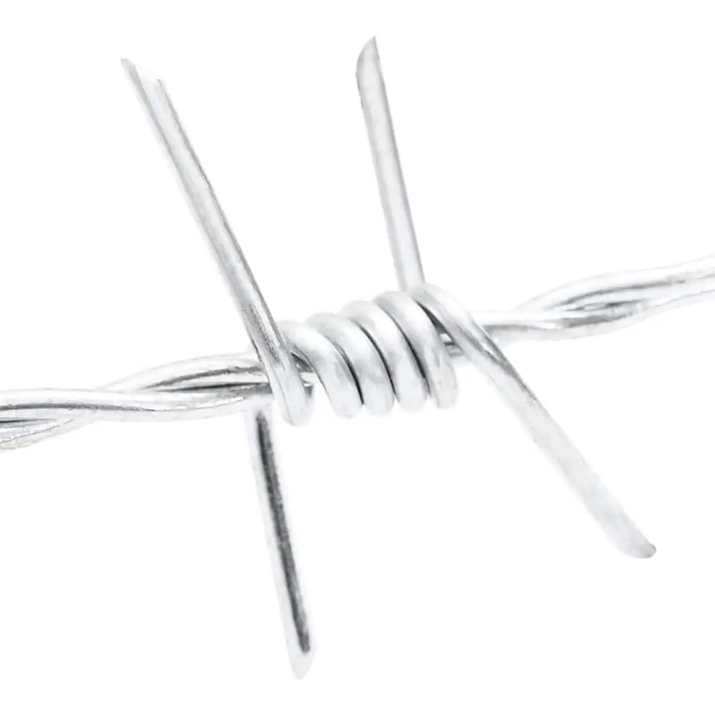 Barbed Wire Fencing Use for Property Protection 500m 2-Strand 4-Point Steel