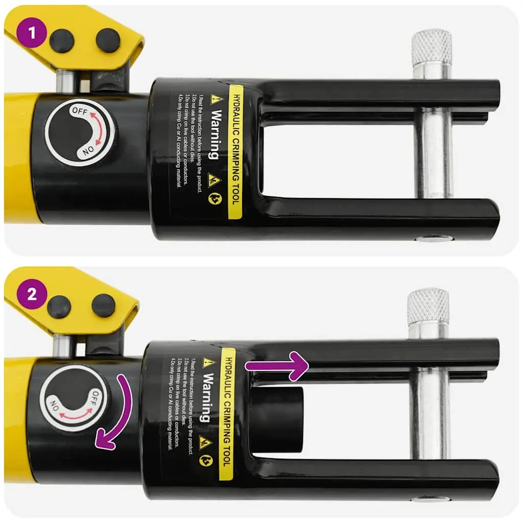 Hydraulic Crimping Tool Cable Lug Crimper 10-300mm² 360° Rotating Head Pliers