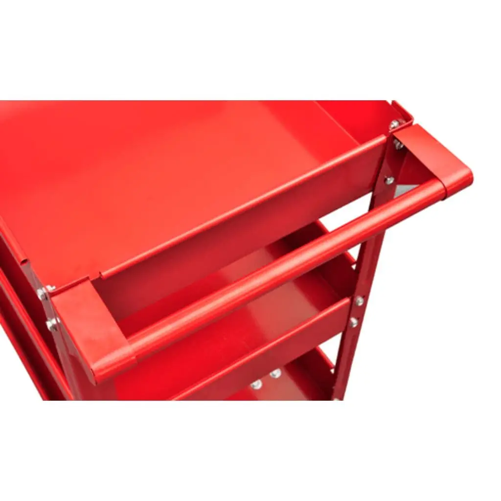 Workshop Tool Trolley 3 Shelf Storage Cart for Garage 100kg Capacity