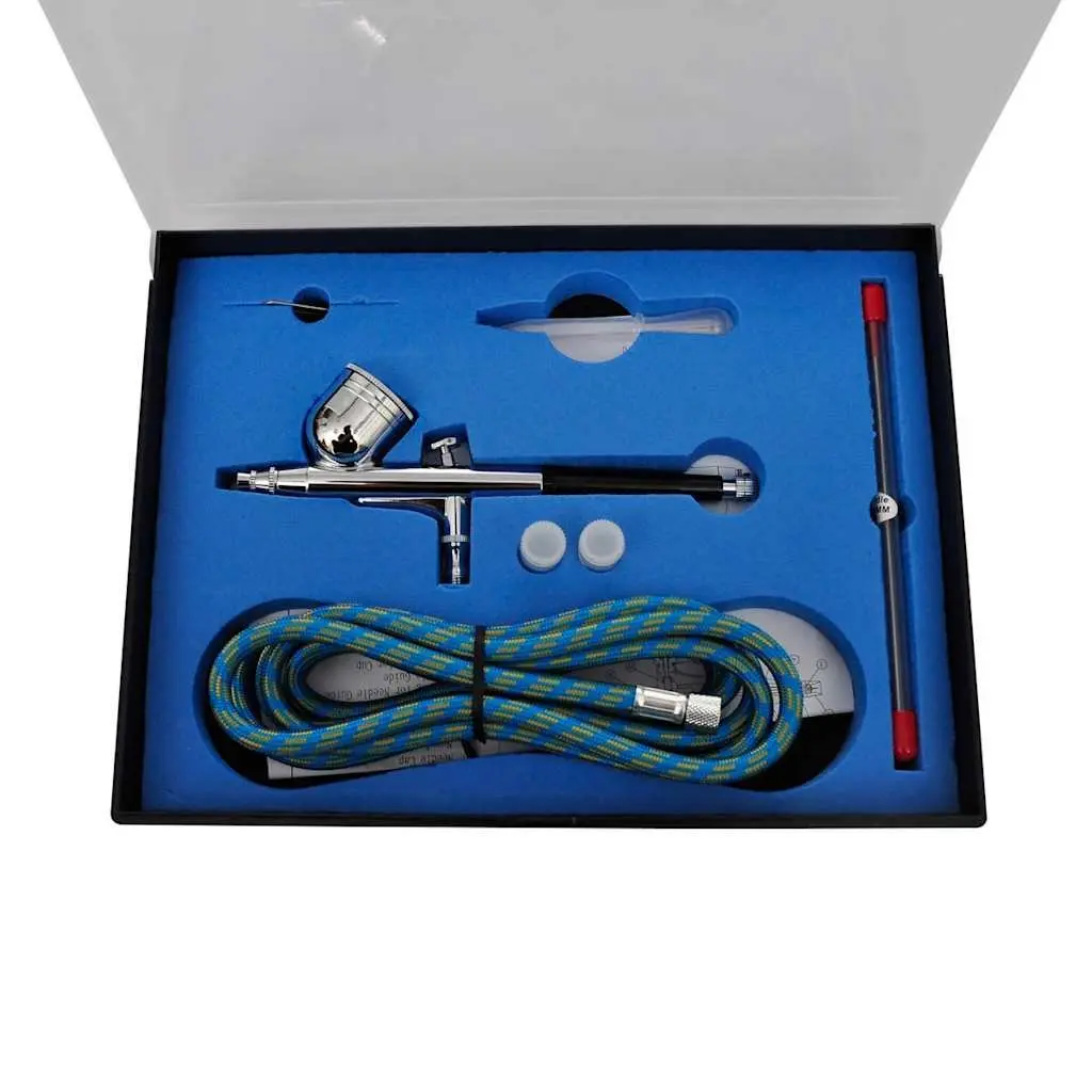 Airbrush Compressor Set 3 Pistol Spray Guns Kit Air Tank Professional Tattoo Art