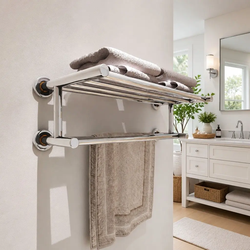 Stainless Steel Wall-Mounted Towel Rack
