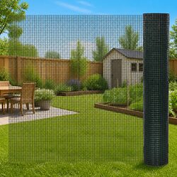 10x1m Green Wire Mesh Fence Panel - Specifications Inside