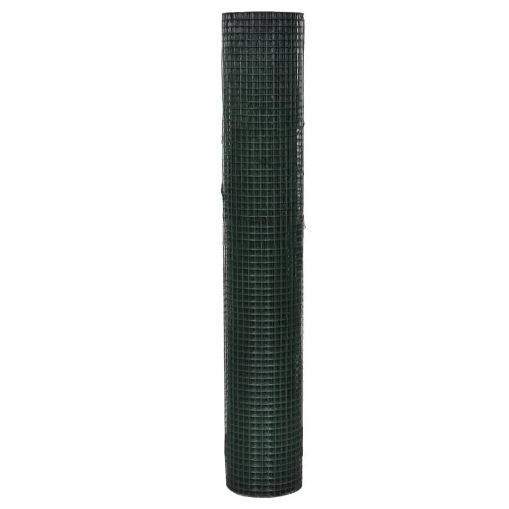 Wire Mesh Fence Panel 10x1m Green Chicken Poultry Cage Aviary Livestock