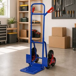 6-Wheel Folding Sack Truck - Steel Frame, Green