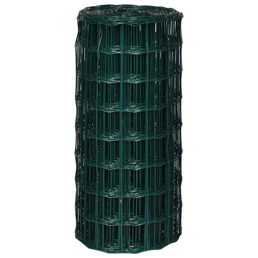 Euro Fence Panel Garden Farm Poultry Fencing 25m Green Steel Wire Mesh