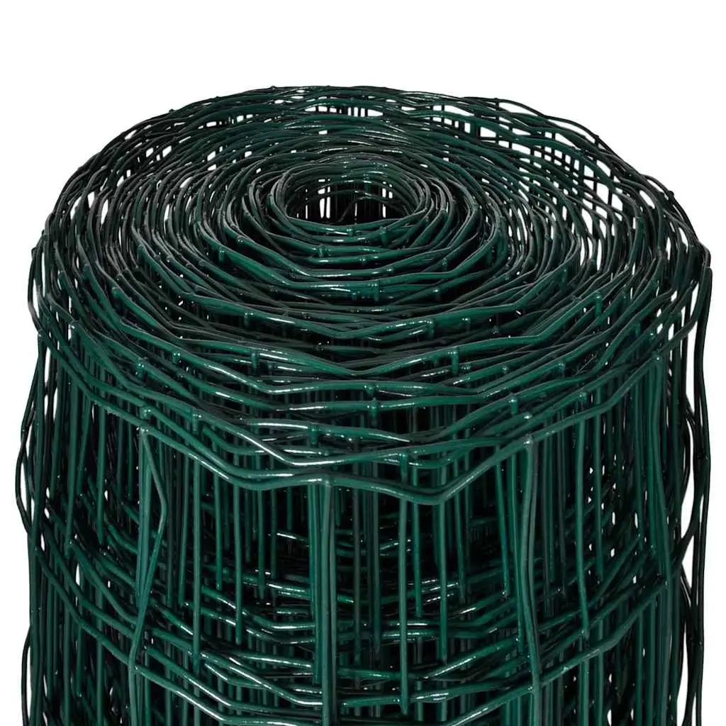 Euro Fence Panel Garden Farm Poultry Fencing 25m Green Steel Wire Mesh