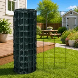 Euro Fence Panel: 25 x 1.0 m Steel Wire Garden Barrier