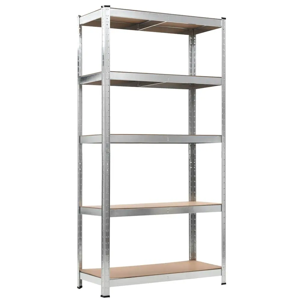 5-Layer Industrial Storage Shelf Anthracite Steel Engineered Wood Heavy Duty