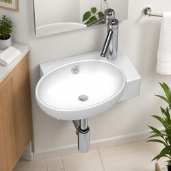 White Ceramic Sink Basin: Dimensions & Features Detailed