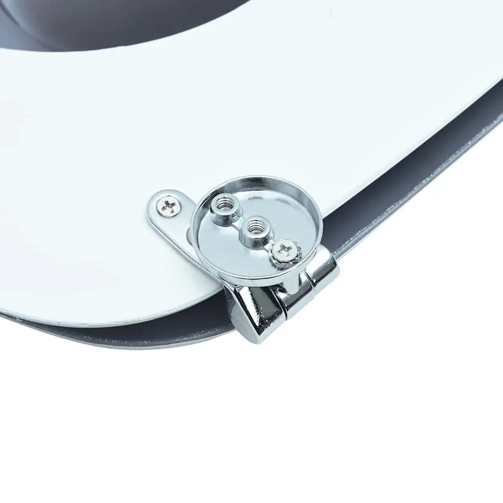 Toilet Seat for Bathroom Grey MDF Lid with Adjustable Hinges Standard Size