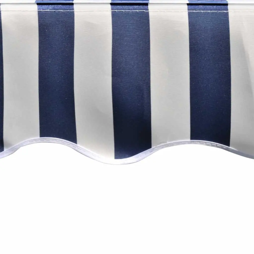 Awning Replacement Fabric Blue White 3x2.5m UV Resistant Polyester Canvas Shade