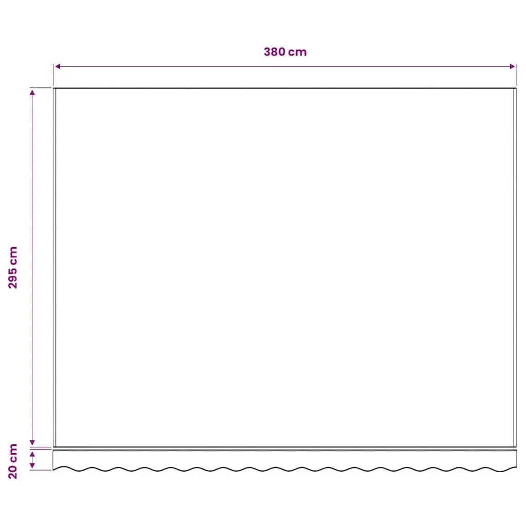 Awning Replacement Fabric Blue White 4x3m UV Resistant Polyester Canvas Patio