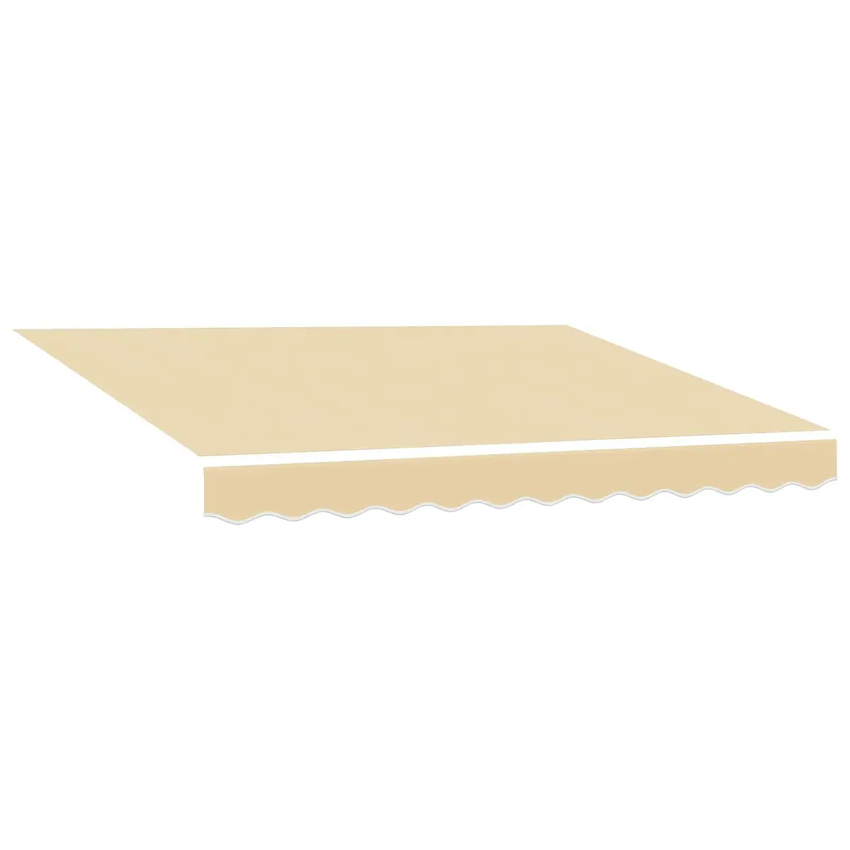 Awning Replacement Fabric Canvas Cream for Garden 3x2.5m UV Resistant Polyester