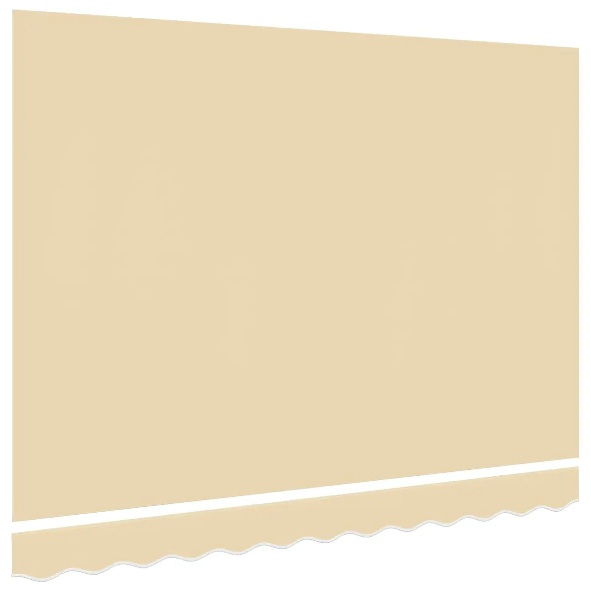 Awning Replacement Fabric Canvas Cream for Garden 3x2.5m UV Resistant Polyester