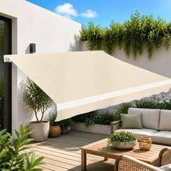 Awning Replacement Fabric Cream 4x3 m Polyester Canvas Patio Garden Shade