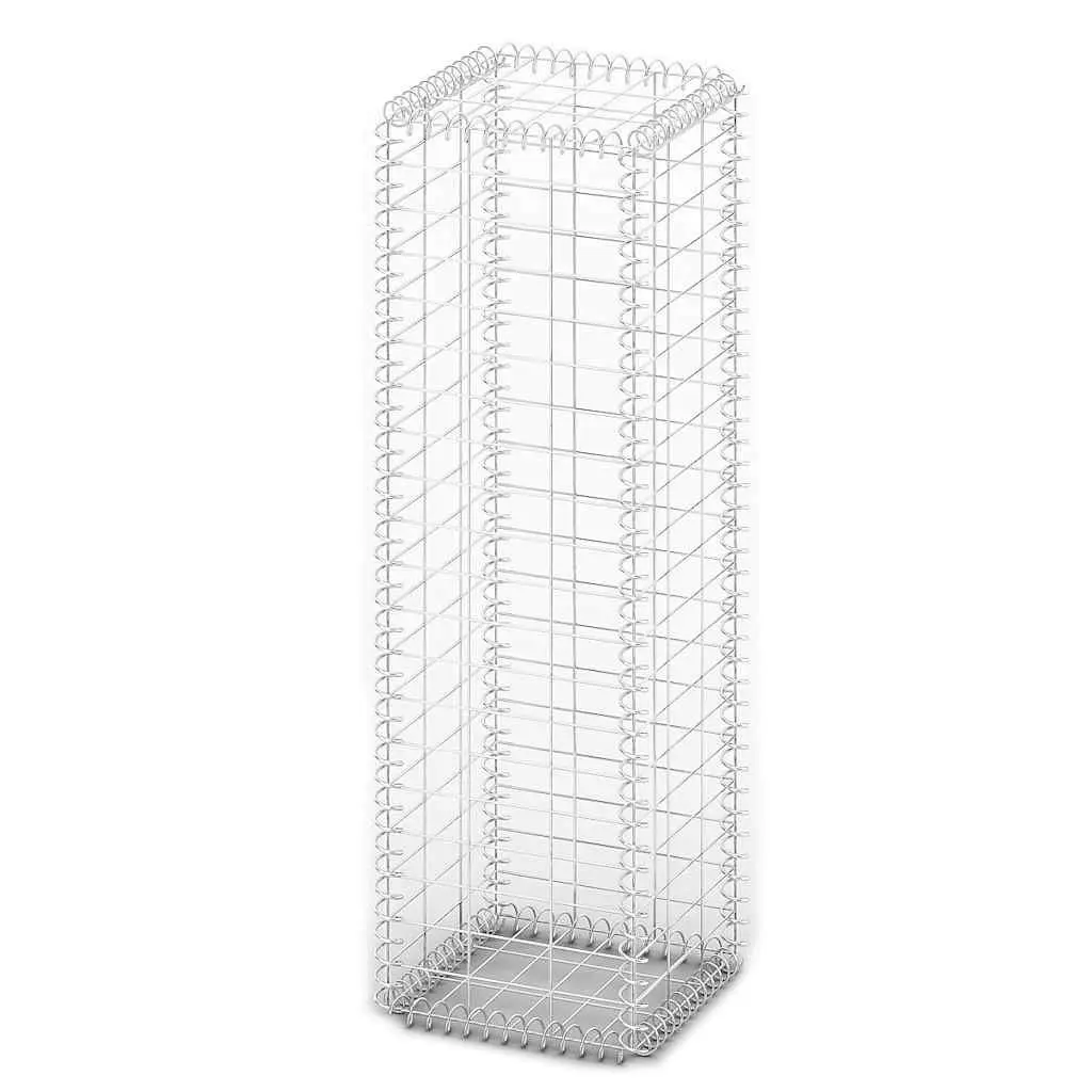 Gabion Basket for Landscape Construction 100x30x30cm Silver Galvanised Steel