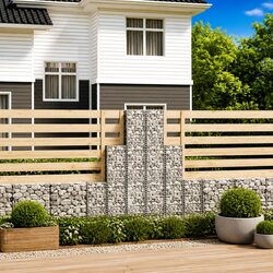Gabion Basket Set: 6 Pieces of Galvanised Steel Wire Mesh
