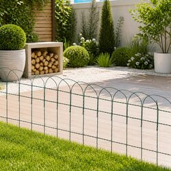 Garden Border Fence Edging 10 m in Green, Specifications Inside