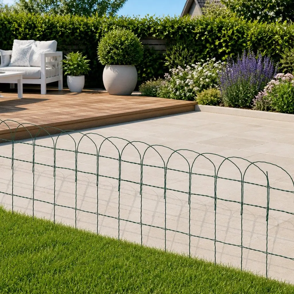 Garden Border Fence Outdoor Edging Yard Lawn Protection Wire Barrier 25m Green