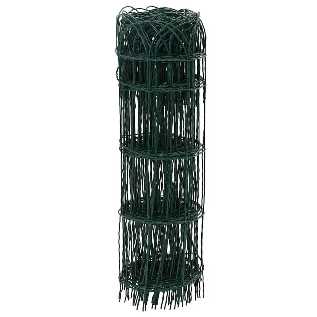 Garden Border Fence Edging Outdoor 10m Green Iron Wire Barrier