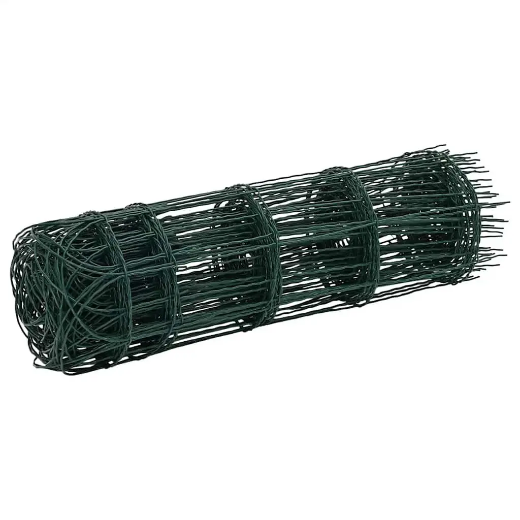 Garden Border Fence Edging Outdoor 10m Green Iron Wire Barrier