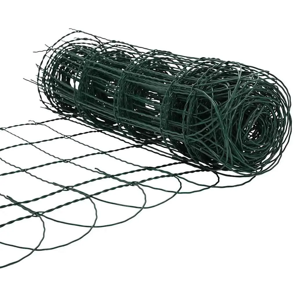 Garden Border Fence Edging Outdoor 10m Green Iron Wire Barrier