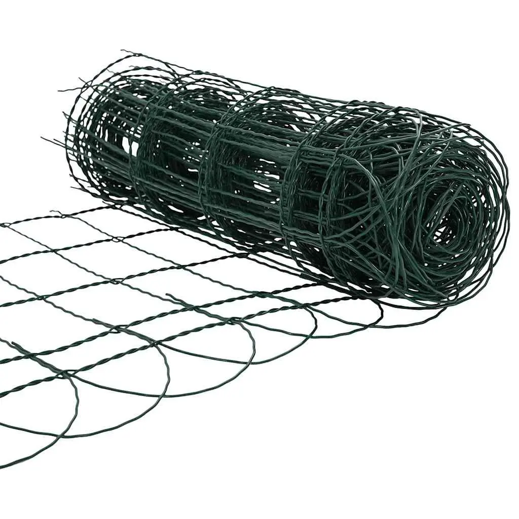 Garden Border Fence Iron Wire Edging 25m Outdoor Use Green