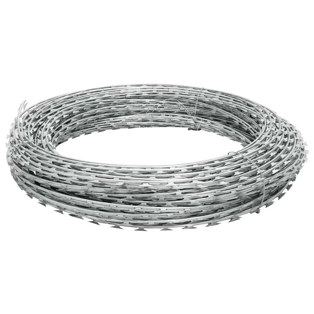 Razor Wire Helical Roll for Garden Yard Security 60m Galvanised Steel