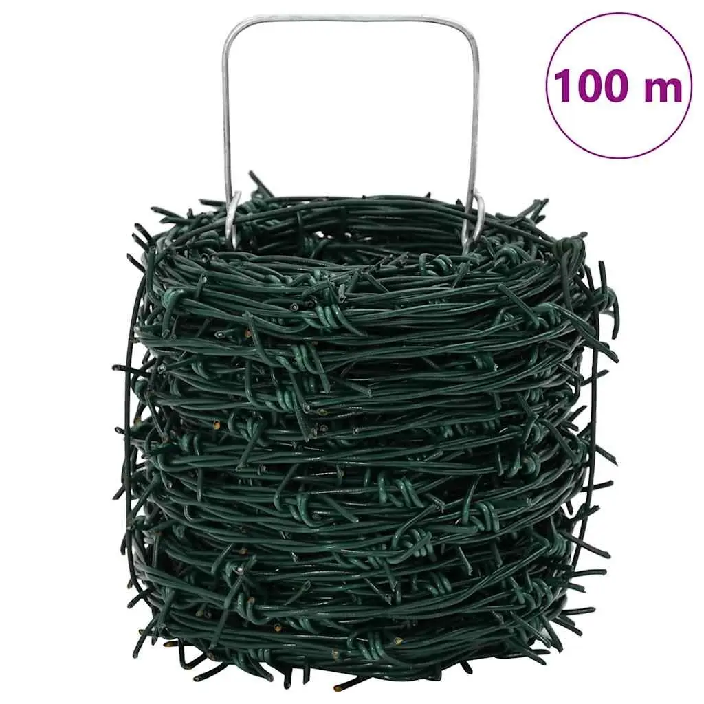 Barbed Wire Roll 100m Garden Fence Security Outdoor Yard Protection Barrier