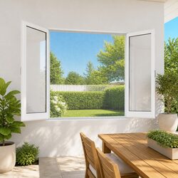 Aluminium Mesh Screen Specifications: 100x500 cm in Silver