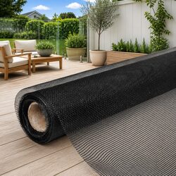 Fiberglass Mesh Screen 100 x 500 cm in Black