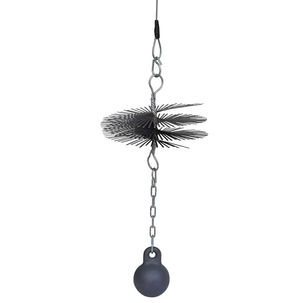Round Chimney Cleaning Brush 20cm Diameter Durable Cleaner Tool with Chain Ball