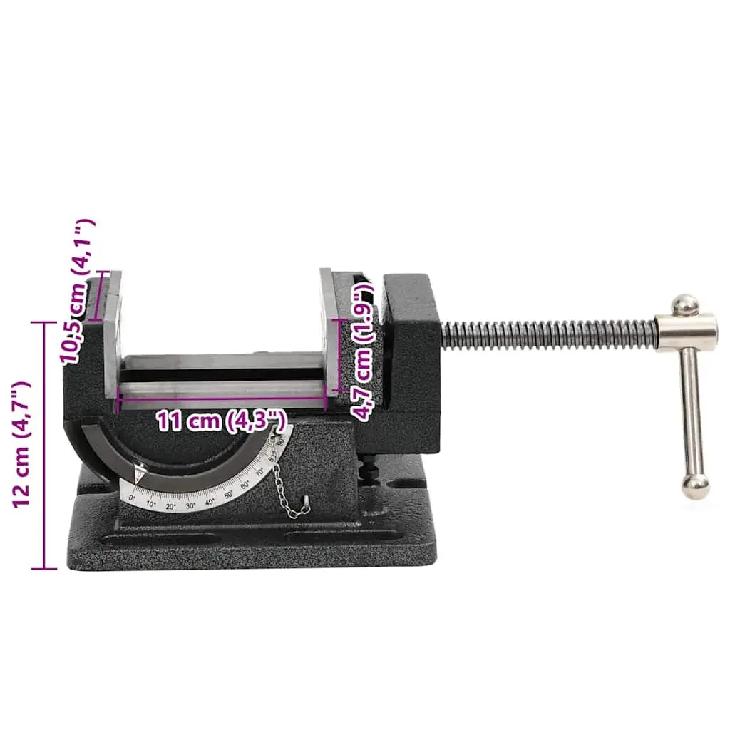 110mm Manual Tilting Drill Press Vice with Strong Build