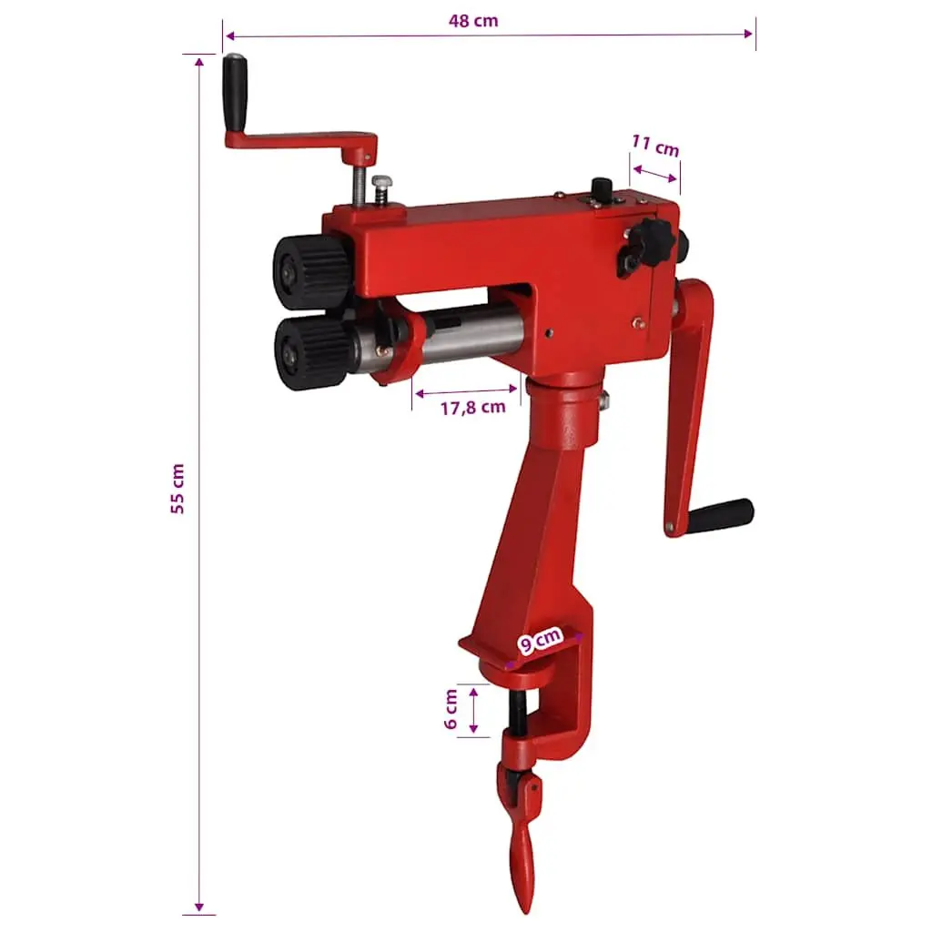 Manual Tube Beading Machine for Workshop Garage Portable Cast Iron